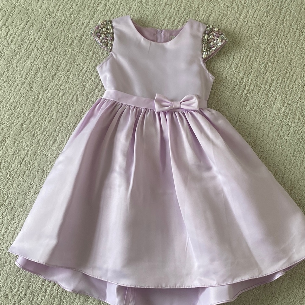Beautiful lavender dress with beading on shoulders  - only worn once, no stains